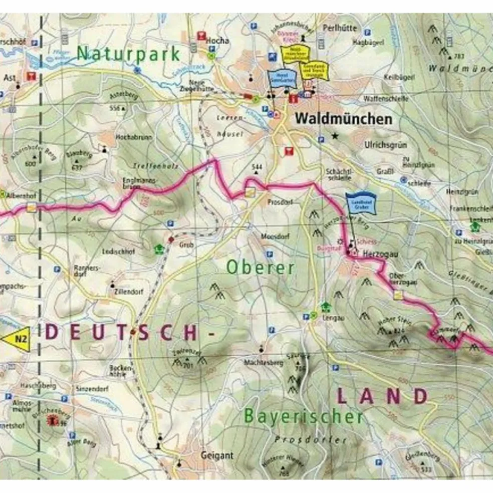 WANDERKARTE GOLDSTEIG 1 : 50 000 - Wanderkarte