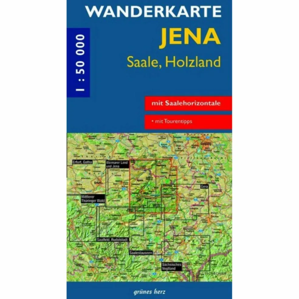 WANDERKARTE JENA, SAALE, HOLZLAND