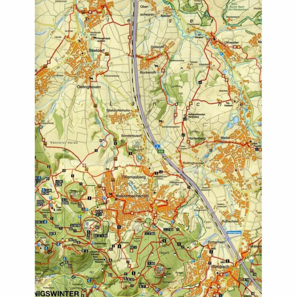 WANDERKARTE NATURPARK SIEBENGEBIRGE - Wanderkarte